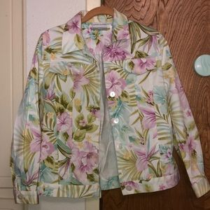 alfred dunner floral button down